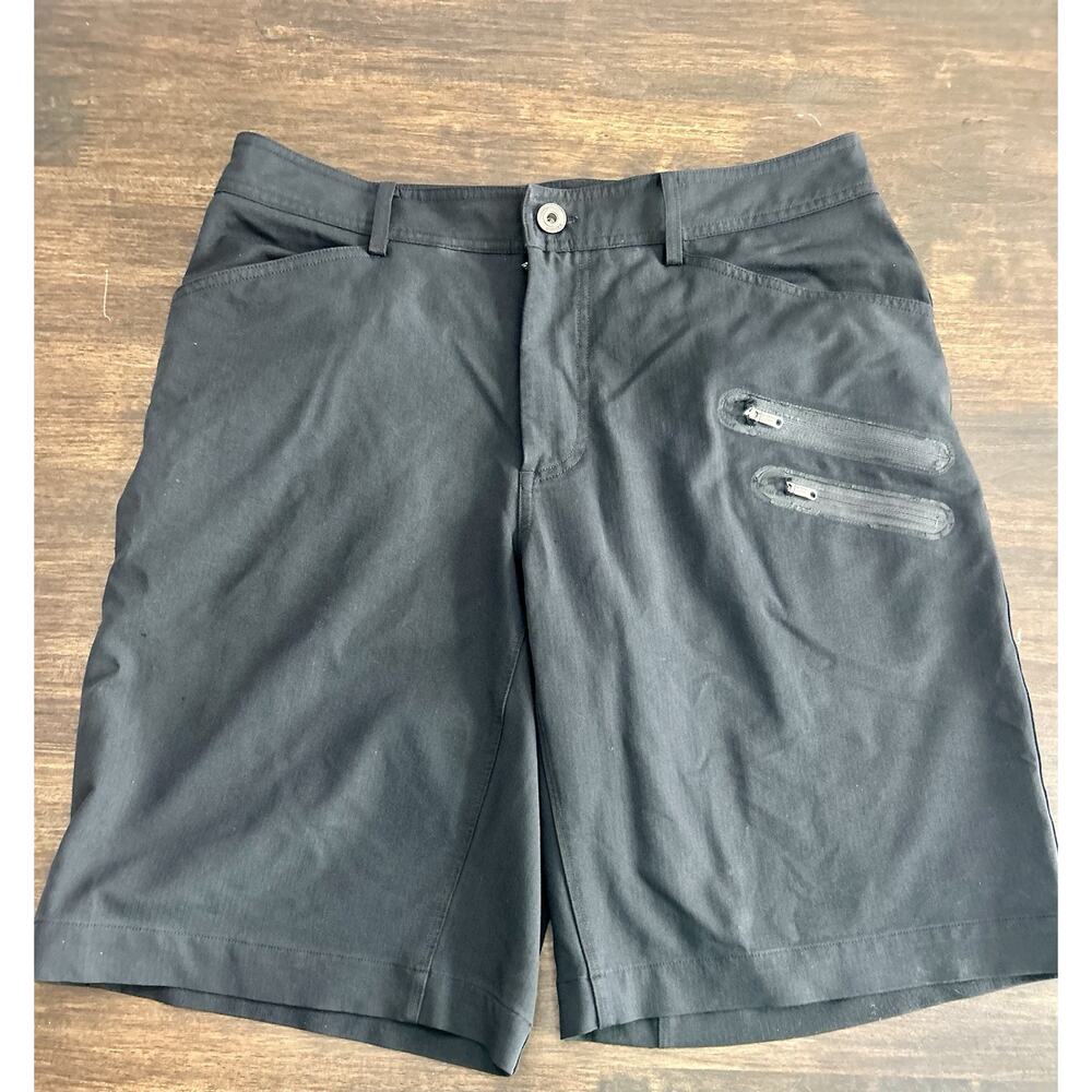 Lululemon Commission Shorts Mens 34 Black 11" Cotton Stretch Oxford Chino